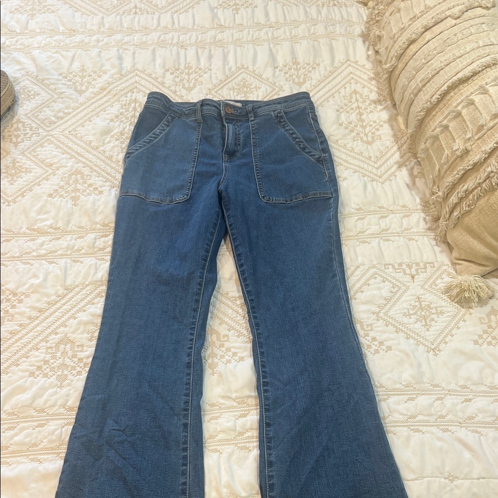 Knox Rose Flare Jeans in Classic Blue